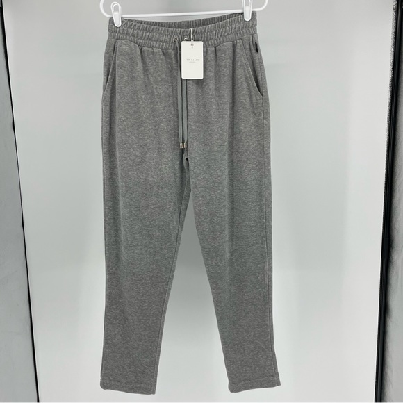 TED BAKER LONDON NWT ELLIASS VELOUR JOGGERS PANTS MID-GREY 1 - Picture 2 of 14